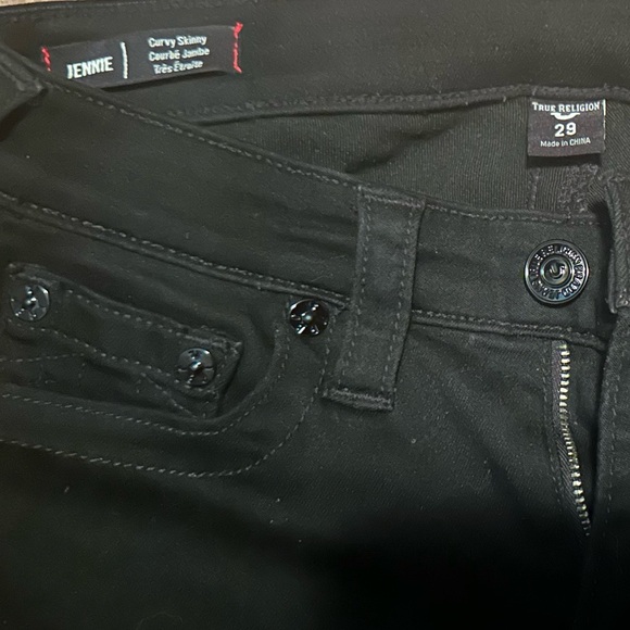 True Religion Jennie Curvy Mid Rise Black Skinny Jeans Women’s Size 29  ☮️ - Picture 6 of 10